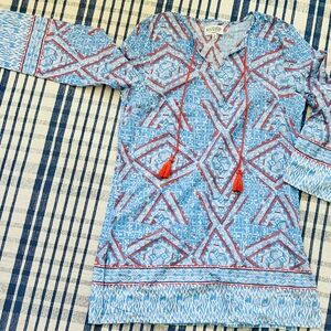 Cotton Print Swim Cover-Up